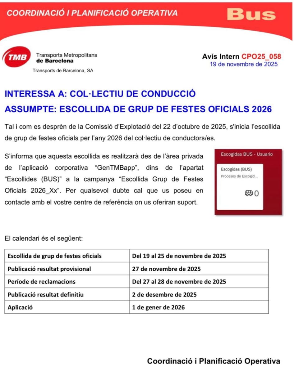 Aviso escogida de fiestas 2026